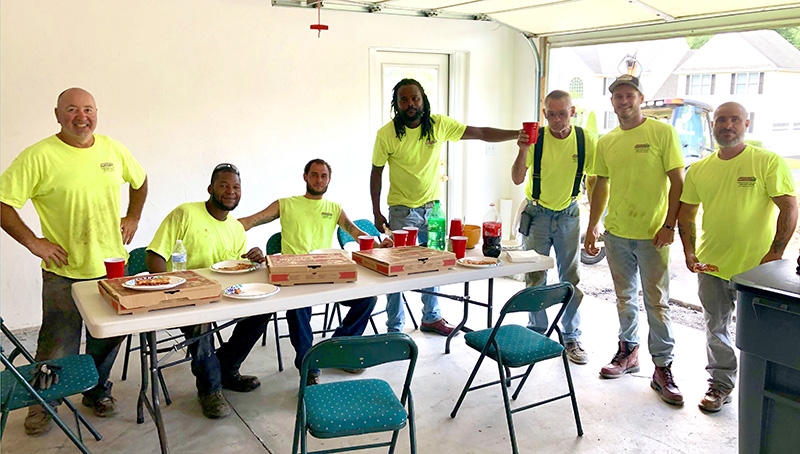 crew on site